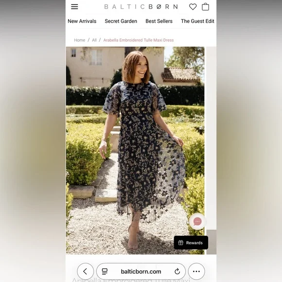 Baltic Born Navy and Gold Maxi Dress - Picture 7 of 10